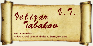 Velizar Tabakov vizit kartica